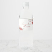 Bloemen Baby Bloom Baby shower Waterfles Etiket (Voorkant)