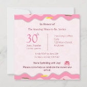 Bloemen Baby Borrel Customizable Uitnodiging (Achterkant)