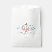 Bloemen Baby Borrel Pink Rozen Pompoen Bedankzakje (Voorkant)