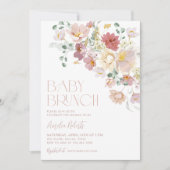Bloemen Baby Brunch Uitnodiging (Voorkant)