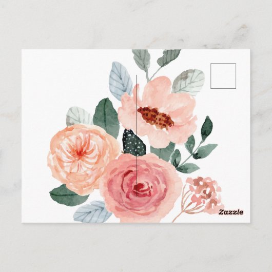 Bloemen baby douche uitnodigingen voor haar boho b (Achterkant)