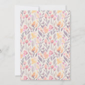 Bloemen Baby Girl Douche Uitnodiging (Achterkant)