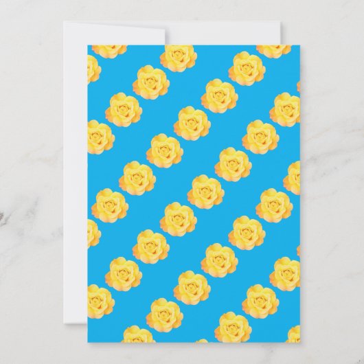 Bloemen Baby in bloei Baby shower geel blauw Schat Kaart (Achterkant)