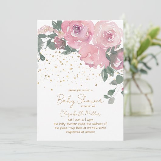 Bloemen Baby in Bloom Baby shower Kaart (Staand voorkant)
