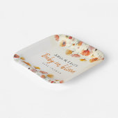 Bloemen Baby in Bloom Baby shower Papier Borden Papieren Bordje (Gebogen)