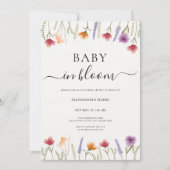 Bloemen Baby in Bloom Baby shower Uitnodiging (Voorkant)