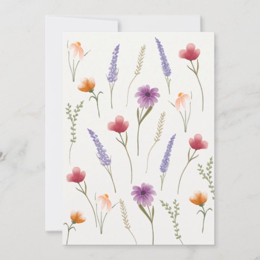 Bloemen Baby in Bloom Baby shower Uitnodiging (Achterkant)