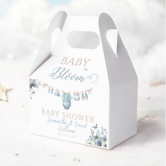 Bloemen Baby in Bloom Batterfly Baby Boy Shower Bedankdoosjes