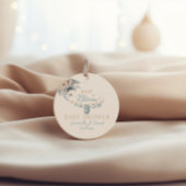 Bloemen Baby in Bloom Blue Baby Boy Shower Bedankjes Labels