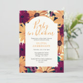 Bloemen Baby in Bloom Genderneutraal Baby shower Kaart (Staand voorkant)