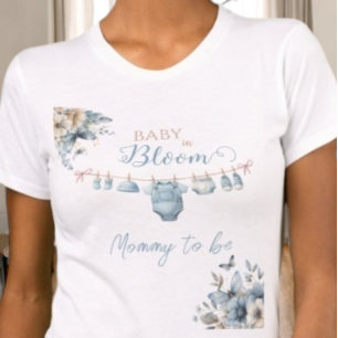 Bloemen Baby In Bloom Mama wordt Baby Boy Shower T-shirt
