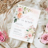 Bloemen Baby In Bloom Meisje Baby shower Uitnodigi Kaart