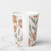 Bloemen Baby in Bloom Pattern Shower Papieren Bekers (Rechts)