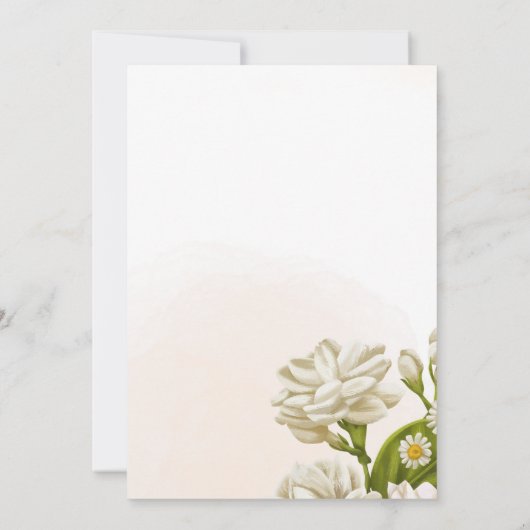 Bloemen Baby in Bloom Shower Genderneutraal Kaart (Achterkant)