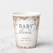 Bloemen Baby in Bloom Shower Papieren Bekers (Voorkant)