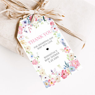 Bloemen Baby in Bloom Spring Baby shower Favoriet Cadeaulabel