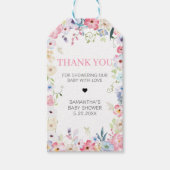 Bloemen Baby in Bloom Spring Baby shower Favoriet  Cadeaulabel (Voorkant)