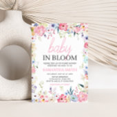 Bloemen Baby in Bloom Spring Baby shower Kaart