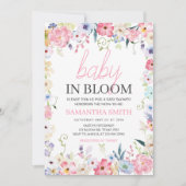 Bloemen Baby in Bloom Spring Baby shower Kaart (Voorkant)