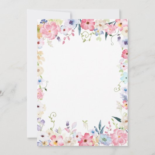 Bloemen Baby in Bloom Spring Baby shower Kaart (Achterkant)