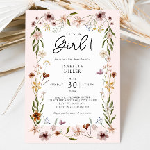 Bloemen Baby Meisje Douche Roze