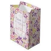 Bloemen Baby Midden Geschenkentas Medium Cadeauzakje (Voorkant Gekanteld)