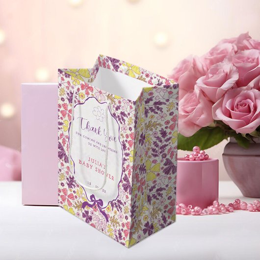Bloemen Baby Midden Geschenkentas Medium Cadeauzakje