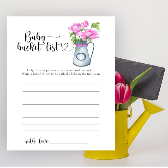 Bloemen baby shower Baby bucket list (Creator heeft geüpload)