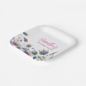 Bloemen Baby shower Beschikbaar Papieren Bordje (Gebogen)