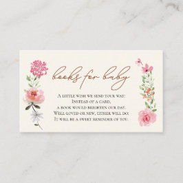 Bloemen Baby shower boek aanvraag Baby in Bloom Informatiekaartje