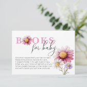 Bloemen Baby shower Boeken voor Baby Kaart (Staand voorkant)