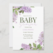 Bloemen Baby shower Boho Baby shower Kaart (Voorkant)