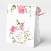 Bloemen Baby shower Dank u Waterverf Wit Bedankdoosjes (Achterkant)