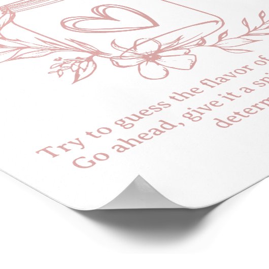  Bloemen Baby shower Guess Baby Food Poster (Hoek)