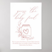  Bloemen Baby shower Guess Baby Food Poster (Voorkant)