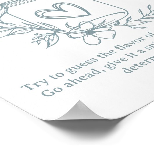  Bloemen Baby shower Guess Baby Food Poster (Hoek)