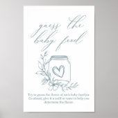  Bloemen Baby shower Guess Baby Food Poster (Voorkant)