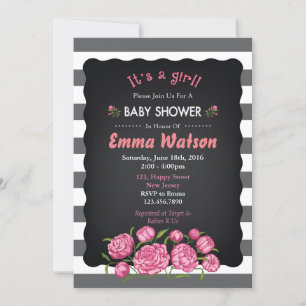 Bloemen Baby shower Invitation Kaart