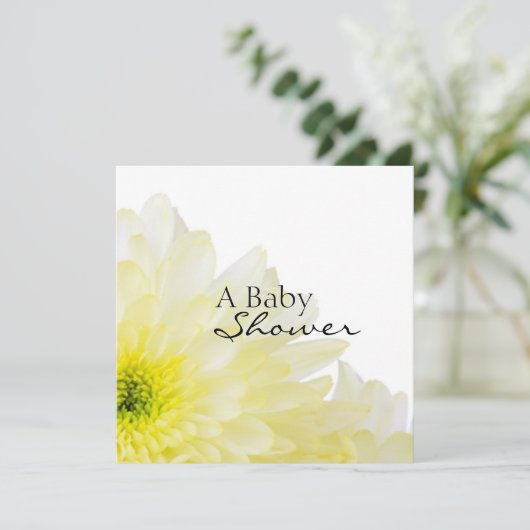 Bloemen Baby Shower Kaart (Staand voorkant)