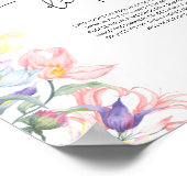 Bloemen baby shower Late nacht luiers spel Poster (Hoek)