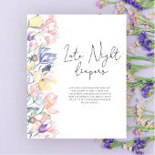 Bloemen baby shower Late nacht luiers spel Poster