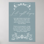  Bloemen Baby shower Late Night Luier Poster (Voorkant)