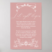  Bloemen Baby shower Late Night Luier Poster (Voorkant)