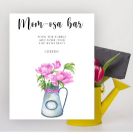 Bloemen baby shower Momosa bar Poster