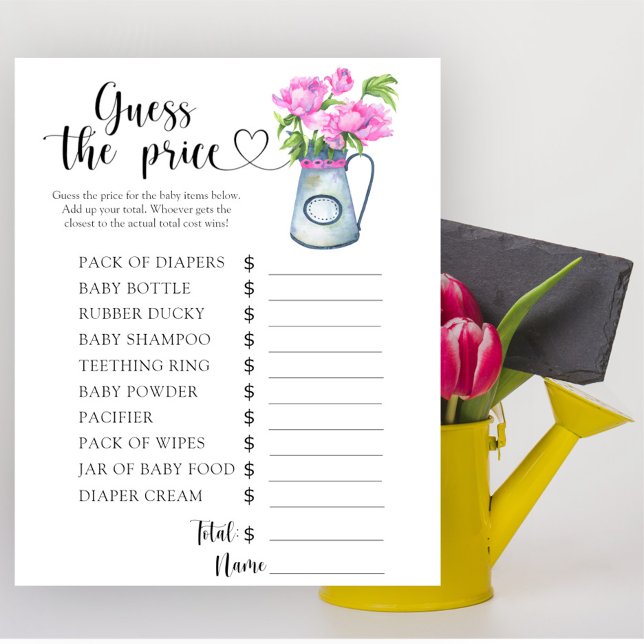 Bloemen baby shower Raad de prijs! Spel (Creator heeft geüpload)