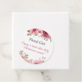 Bloemen Baby shower Roos Kleurrijk Bedankjes Labels (In situ)