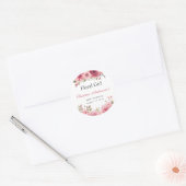 Bloemen Baby shower Roos Kleurrijk Ronde Sticker (Envelop)