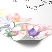 Bloemen baby shower Snoepjes en traktaties Poster (Hoek)