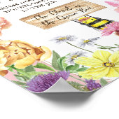 Bloemen Baby shower spel raden hoeveel honingraten Poster (Hoek)