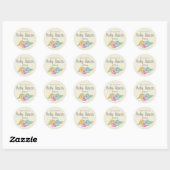  Bloemen Baby shower Sticker Labels (Vel)